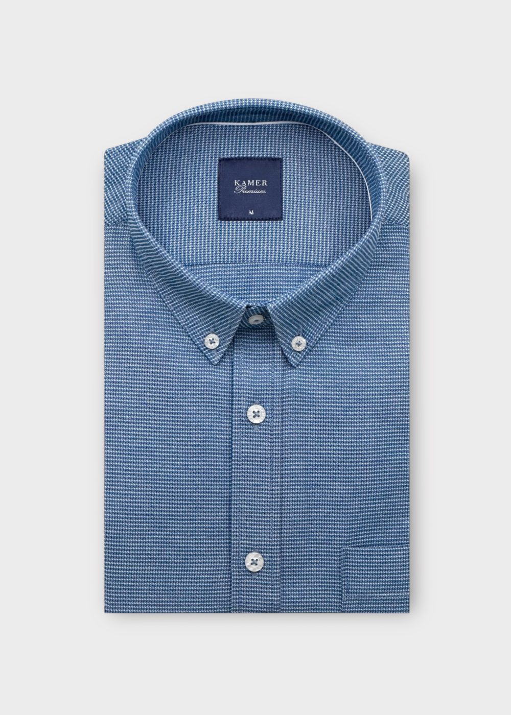 REGULAR FIT ARMÜRLÜ PETROL RENGİ GÖMLEK