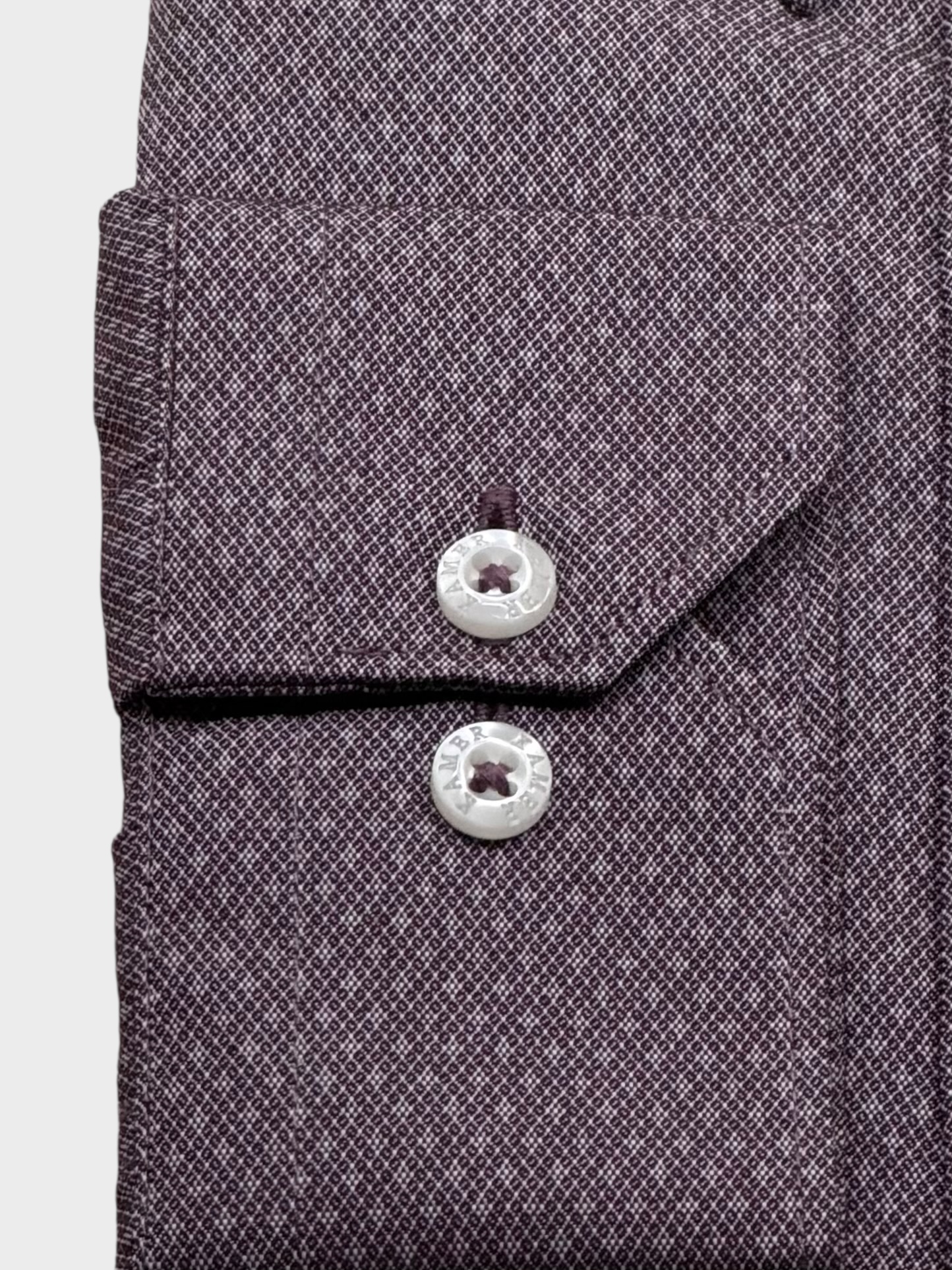 REGULAR FIT DESENLİ GÜL KURUSU GÖMLEK - Görsel 3