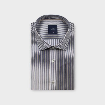 ERKEK SLIM FIT ÇOK RENKLİ ÇİZGİLİ GÖMLEK